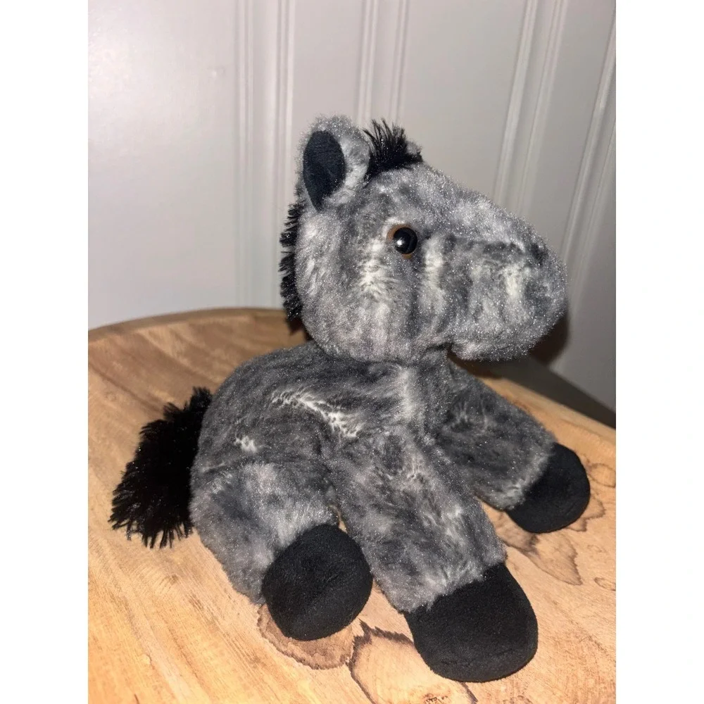 Aurora World‎ Gray Dapple Horse Plush Stuffed Animal Black Mane Tail 2021